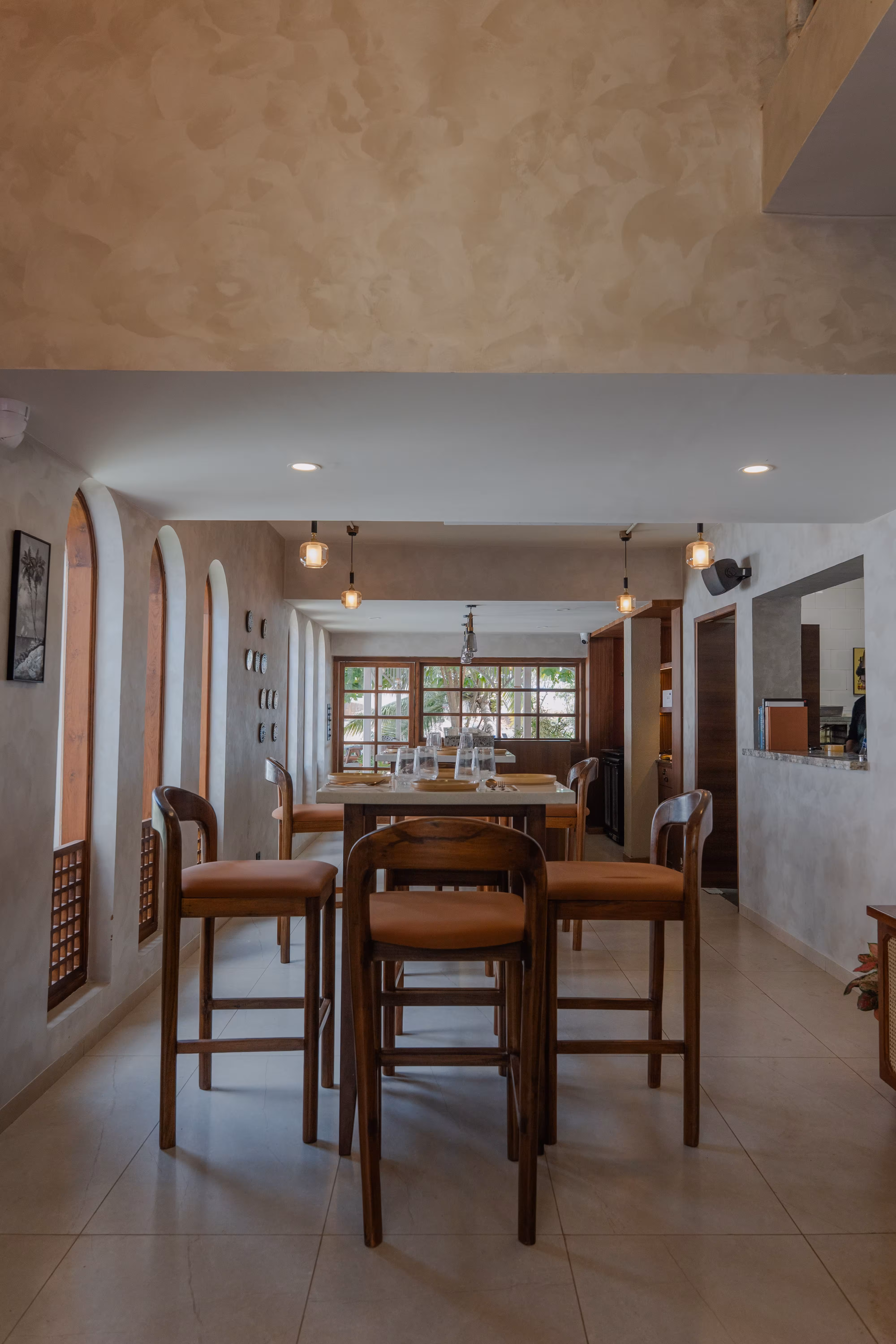 A Chimbel House interior — warm, intimate dining room